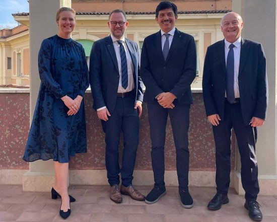 Il sindaco di Civitavecchia, Marco Piendibene, ospite alla reale ambasciata di Danimarca