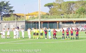 Le formazioni di W3 Maccarese e Sorianese nel pre-partita