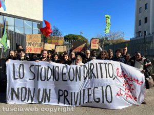 Viterbo - Protesta studenti