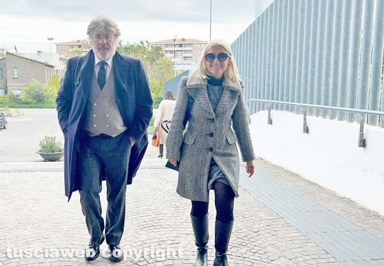 Viterbo - Cena dei veleni - Udienza preliminare - Da sinistra l'avvocato Enrico Valentini e Letizia Chiatti