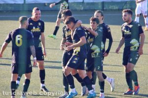 L'esultanza della FC Viterbo contro il Civitavecchia