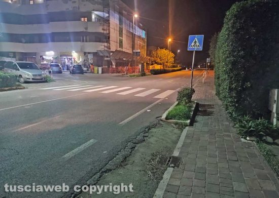 Santa Marinella - La zona dove sarebbe stata investita Pina Berardi