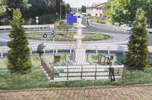 Nepi - Rendering di dove sarà posizionata la stele