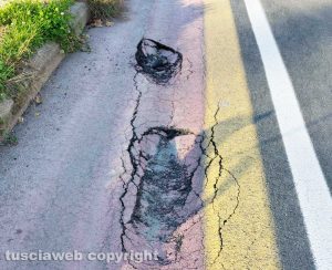 Viterbo - La pista ciclabile in via Monti Cimini