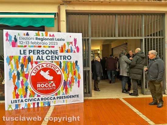Viterbo - L'inaugurazione della prima sede regionale del movimento lista civica Francesco Rocca per il bene comune di Luisa Ciambella
