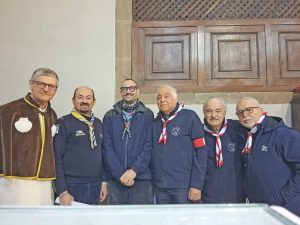 Viterbo - Rito di benedizione per il capo scout Mario Luzio nell’antica chiesa di San Pellegrino