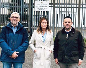 Da sinistra: Roberto Giachetti, Maria Elena Boschi ed Emanuele Trevi