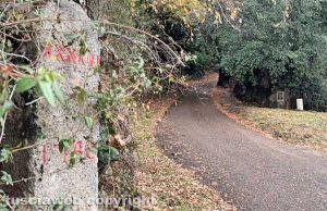 Viterbo - Una lapide di marmo bianco in strada Roncone
