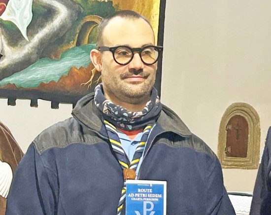 Viterbo - Rito di benedizione per il capo scout Mario Luzio nell’antica chiesa di San Pellegrino