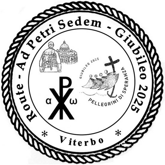 Giubileo - Timbro disegnato per i gruppi scout che decidono di partire da Viterbo
