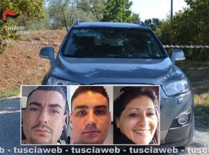 Omicidio Bramucci - Da sinistra: Alessio Pizzuti, Dan Costantin Pomirleanu e Sabrina Bacchio