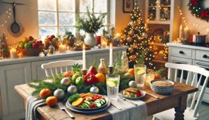 Una tavola apparecchiata per Natale