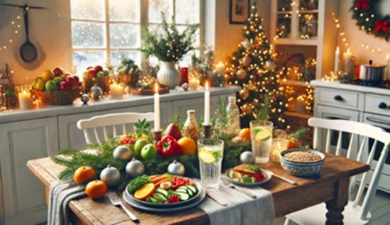 Una tavola apparecchiata per Natale