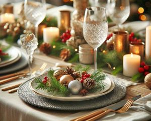 Una tavola apparecchiata per Natale