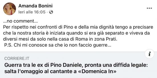 Il post di Amanda Bonini
