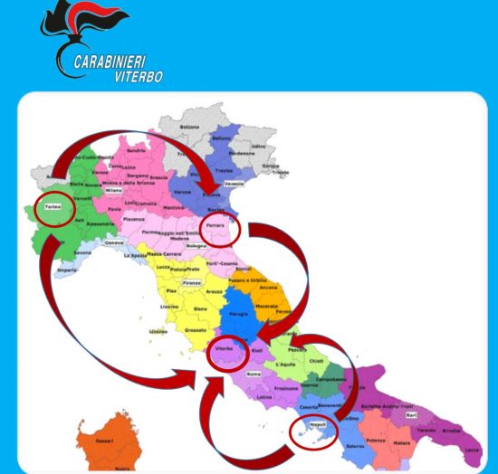 Carabinieri - Il raggio di azione dei quattro che adescavano minori online
