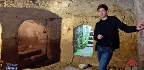 Viterbo - Le catacombe dei santi Valentino e Ilario - Nella foto Alessandro Braccini