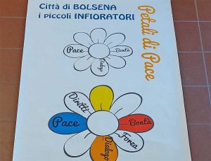 Bolsena - Il disegno realizzato dai bambini del gruppo “Piccoli infioratori”