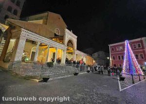 Civita Castellana illuminata per l'apertura dell'anno giubilare 2025