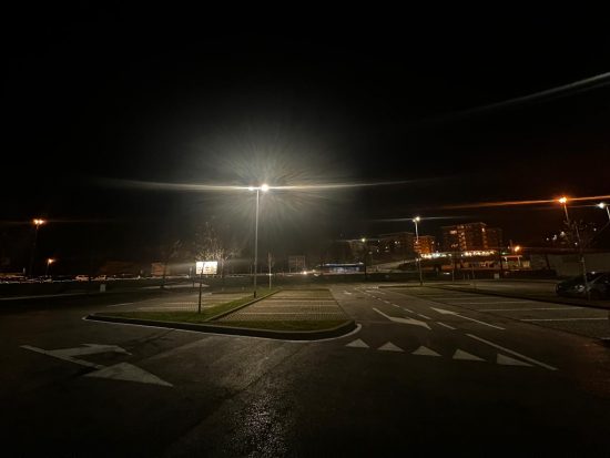 Viterbo - La prova luci al parcheggio del Pilastro