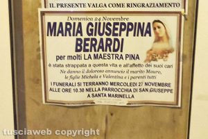 Santa Marinella - Mercoledì i funerali della maestra Pina Berardi