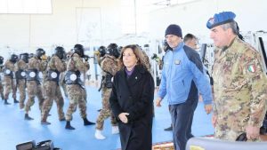 Isabella Rauti in visita la Scuola sottufficiali dell'esercito italiano