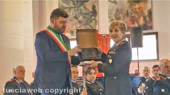 Bassano in Teverina - Inaugurazione della stazione dei carabinieri forestali - La generale Simonetta De Guz con Alessandro Romoli