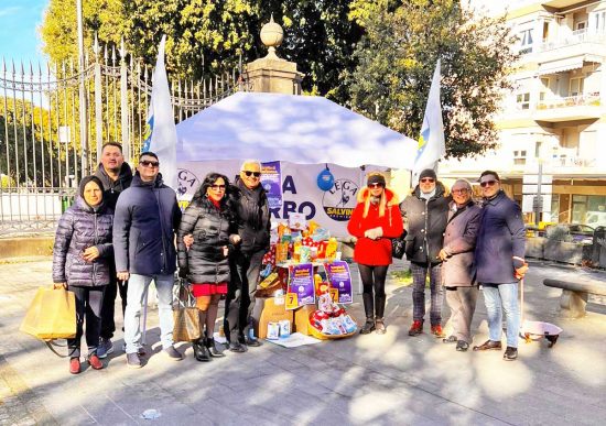 Viterbo - La Lega alla raccolta di beni per l'Emporio solidale