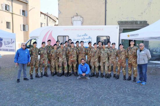 La Scuola sottufficiali dell’esercito ha partecipato alla campagna “Donare… a Viterbo”