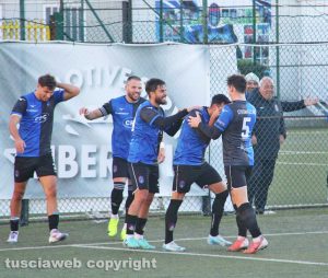 Civitavecchia Calcio - La squadra esulta dopo un gol