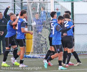 Civitavecchia Calcio - La squadra esulta dopo un gol