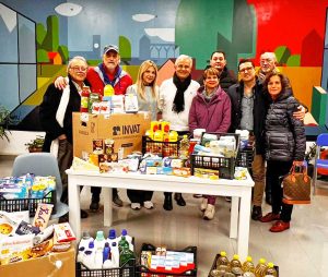 La Lega Viterbo con i generi alimentari