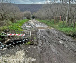 Caprarola - Strada Lago di Vico interrotta