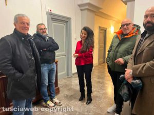 Trasporto straordinario della macchina di Santa Rosa - L'incontro della sindaca Chiara Frontini con Massimo Mecarini