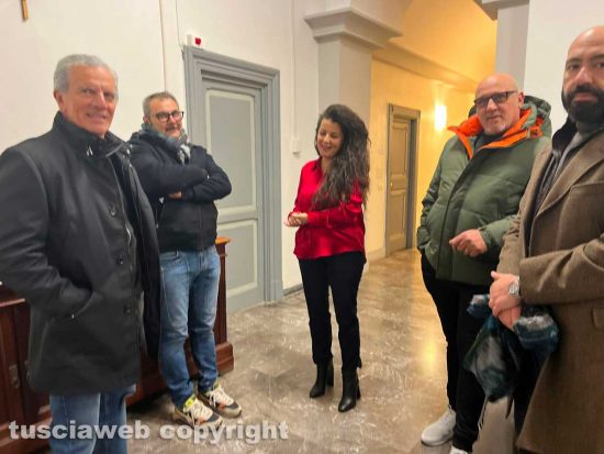 Trasporto straordinario della macchina di Santa Rosa - L'incontro della sindaca Chiara Frontini con Massimo Mecarini
