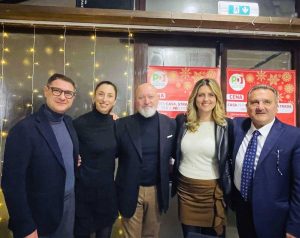 Viterbo - Cena Pd - Mazzoli, Benedetti, Bonaccini, Troncarelli e Panunzi