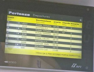 Treni in ritardo - Il display