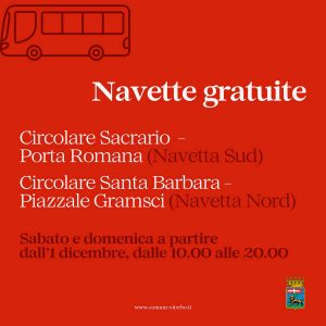 Navette gratuite per le festività natalizie - Le fermate