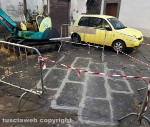 Viterbo - I lastroni nel quartiere San Pellegrino