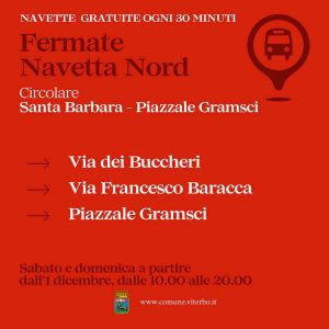 Navette gratuite per le festività natalizie - Le fermate