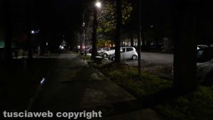 Viterbo - Viale Trento al buio