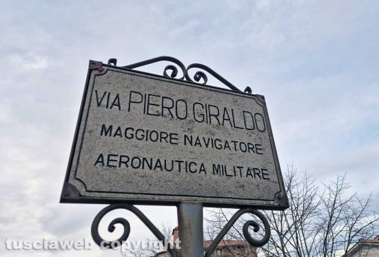 Montefiascone - La via intitolata al maggiore Piero Giraldo