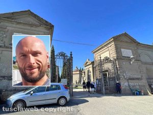 Viterbo - Il cimitero San Lazzaro - Nel riquadro Paolo Caporossi