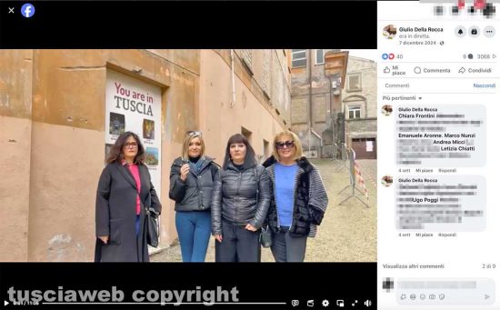 Viterbo - Il video del 7 dicembre con i tag alla sindaca Chiara Frontini, all'assessore Emanuele Aronne e ad alcuni consiglieri comunali