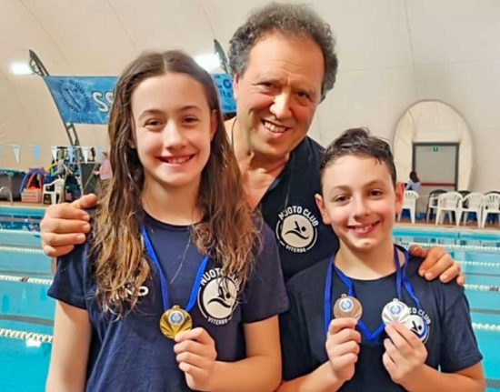 Adriana Gozzi oro 50 dorso, Gianni Baleani, Nicolò Fiorentini oro 50 rana