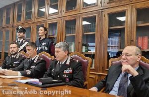 Maltrattamenti in una casa di riposo - La conferenza in procura - Il comandante dei carabinieri Massimo Friano e il procuratore Paolo Auriemma