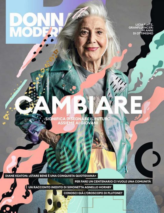 Licia Fertz sulla copertina di Donna Moderna