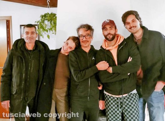 Italo Leali con Marco Mengoni e con lo zio Alessandro Ferrari e i cugini Giulia e Franco