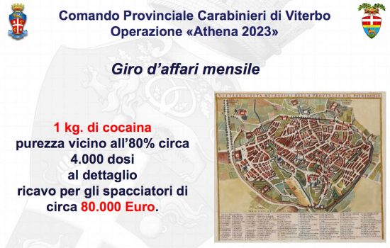 Operazione Athena - Il giro d'affari mensile