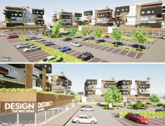 Progetto centro residenziale e commerciale in via Garbini